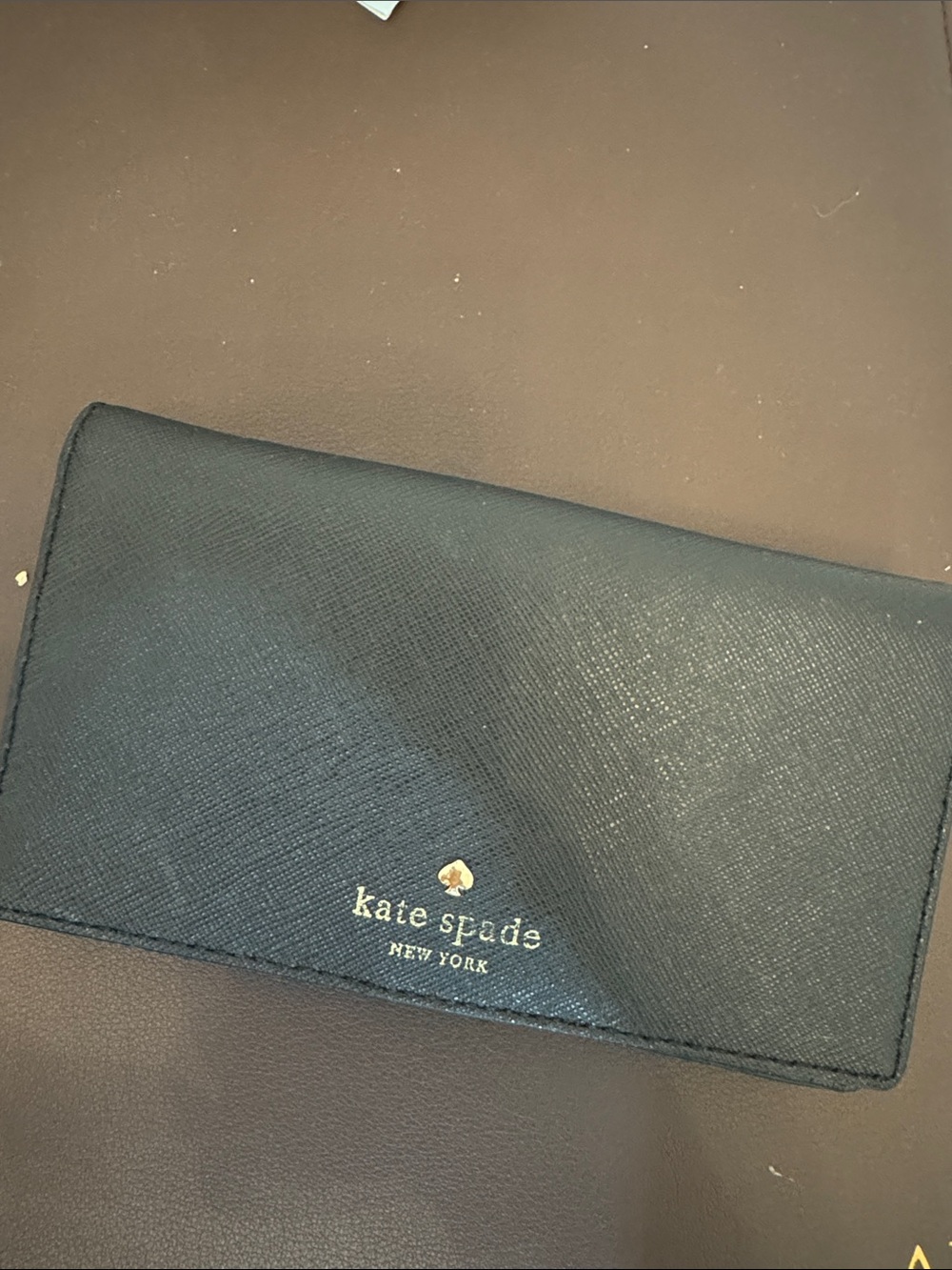 kate spade black saffiano wallet with phone slot